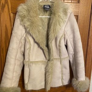 Vintage Bill Blass Faux Fur Collar and Cuff Jacket